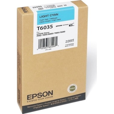 Epson T6035 Γνήσιο Μελάνι Εκτυπωτή InkJet Ανοιχτό Κυανό (C13T603500)