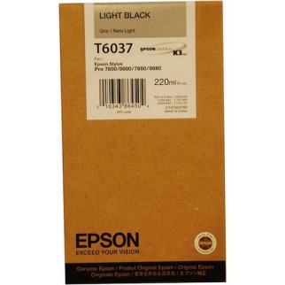 Epson T6037 Γνήσιο Μελάνι Εκτυπωτή InkJet Ανοιχτό Μαύρο (C13T603700)