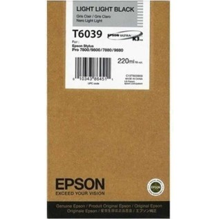 Epson T6039 Γνήσιο Μελάνι Εκτυπωτή InkJet Ανοιχτό Μαύρο (C13T603900)