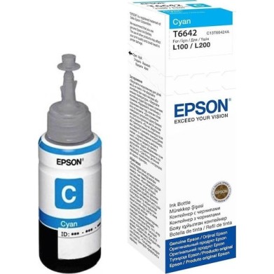 Epson 664 Γνήσιο Μελάνι Εκτυπωτή InkJet Κυανό (C13T66424A)