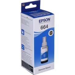 Epson 664 Γνήσιο Μελάνι Εκτυπωτή InkJet Κυανό (C13T66424A)