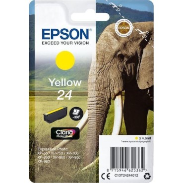 Epson 24 Γνήσιο Μελάνι Εκτυπωτή InkJet Κίτρινο (C13T24244010 C13T24244012)