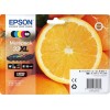 Epson 33XL Γνήσιο Πακέτο 5 Μελανιών Εκτυπωτή InkJet Photo Μαύρο / Κίτρινο / Κυανό / Ματζέντα / Μαύρο (C13T33574010 C13T33574011)