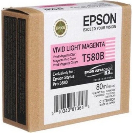 Epson T580B Γνήσιο Μελάνι Εκτυπωτή InkJet Ανοιχτό Ματζέντα (C13T580B00)