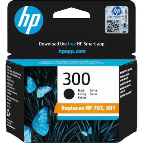 HP 300 Γνήσιο Μελάνι Εκτυπωτή InkJet Μαύρο (CC640EE)