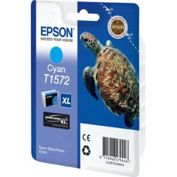 Epson T1572XL Γνήσιο Μελάνι Εκτυπωτή InkJet Κυανό (C13T15724010)