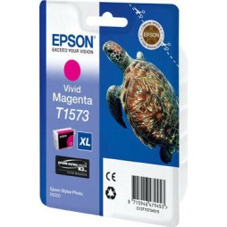 Epson T1573XL Γνήσιο Μελάνι Εκτυπωτή InkJet Vivid Ματζέντα (C13T15734010)