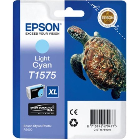 Epson T1575XL Γνήσιο Μελάνι Εκτυπωτή InkJet Ανοιχτό Κυανό (C13T157540)