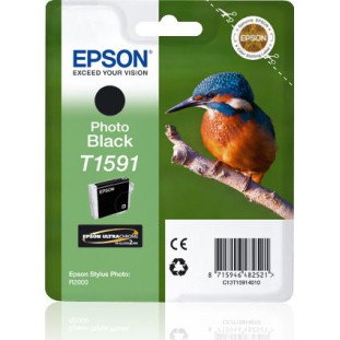 Epson T1591 Γνήσιο Μελάνι Εκτυπωτή InkJet Photo Μαύρο (C13T15914010)