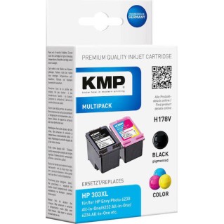KMP H178V Πακέτο Συμβατών Μελανιών Εκτυπωτή InkJet HP 303XL T6N04AE/T6N03AE Πολλαπλό (Color) / Μαύρο 4τμχ