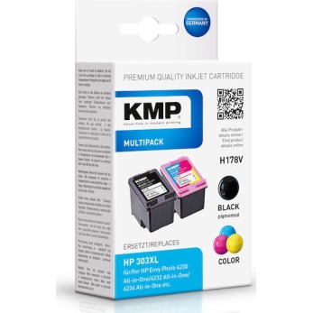 KMP H178V Πακέτο Συμβατών Μελανιών Εκτυπωτή InkJet HP 303XL T6N04AE/T6N03AE Πολλαπλό (Color) / Μαύρο 4τμχ