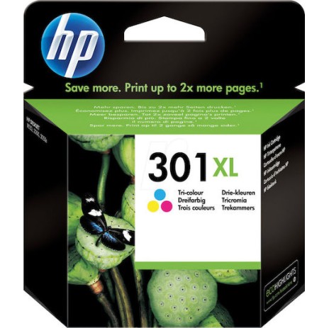 HP 301XL Γνήσιο Μελάνι Εκτυπωτή InkJet Πολλαπλό (Color) (CH564EE)
