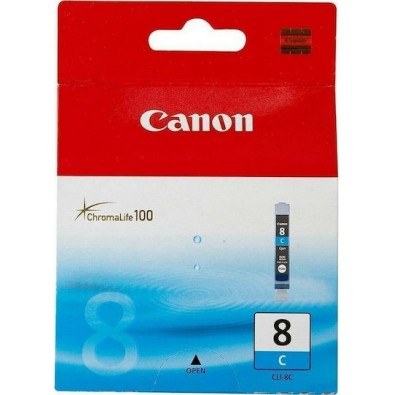 Canon CLI-8 Γνήσιο Μελάνι Εκτυπωτή InkJet Κυανό (0621B001)