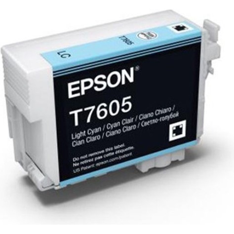 Epson T7605 Γνήσιο Μελάνι Εκτυπωτή InkJet Ανοιχτό Κυανό (C13T76054010)
