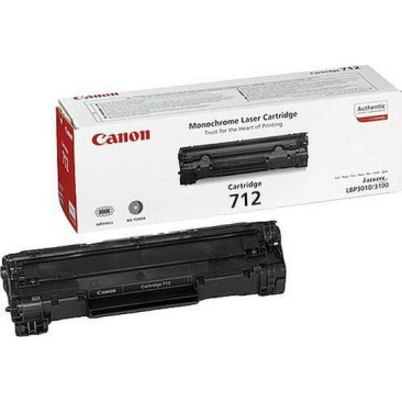 Canon 712 Γνήσιο Toner Laser Εκτυπωτή Μαύρο 1500 Σελίδων 1870B002