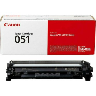 Canon 051 Γνήσιο Toner Laser Εκτυπωτή Μαύρο 1700 Σελίδων 2168C002