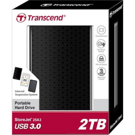 Transcend StoreJet 25A3 USB 3.0 Εξωτερικός HDD 2TB 2.5