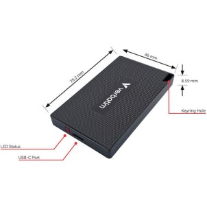 Verbatim Metal Mini USB-C Εξωτερικός SSD 1.0TB M.2 Μαύρο