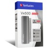 Verbatim Vx500 USB 3.1 / USB-C / USB 3.0 / USB 3.2 Εξωτερικός SSD 1TB M.2 Ασημί
