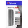 Verbatim Vx500 USB 3.1 / USB-C / USB 3.0 / USB 3.2 Εξωτερικός SSD 1TB M.2 Ασημί