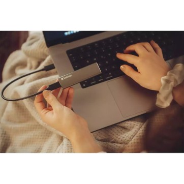 Verbatim Vx500 USB 3.1 / USB-C / USB 3.0 / USB 3.2 Εξωτερικός SSD 1TB M.2 Ασημί