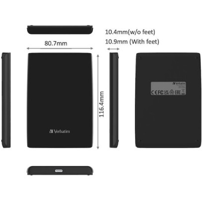 Verbatim Store 'n' Go USB 3.2 Εξωτερικός SSD 512GB Μαύρο