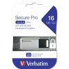 Verbatim Secure Pro 16GB USB 3.0 Stick Ασημί