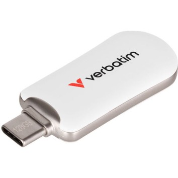 Verbatim 128GB USB 2.0 Stick με σύνδεση USB-C Λευκό