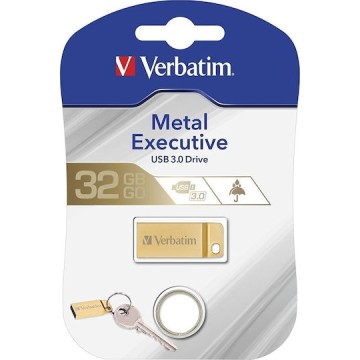 Verbatim Metal Executive 32GB USB 3.0 Stick Χρυσό