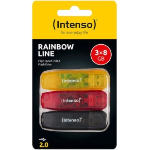 Intenso Rainbow Line 8GB USB 2.0 Stick Πολύχρωμο