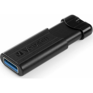 Verbatim PinStripe 32GB USB 3.0 Stick Μαύρο