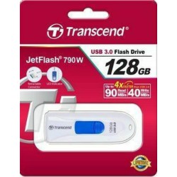 Transcend JetFlash 790 128GB USB 3.0 Stick Λευκό