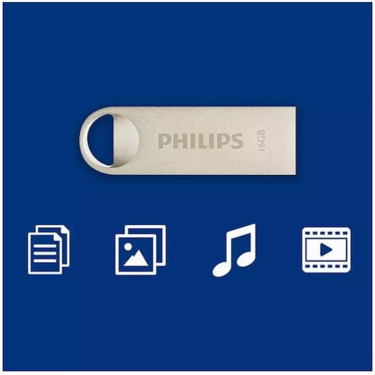 Philips Moon 16GB USB 2.0 Stick Ασημί