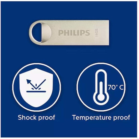 Philips Moon 16GB USB 2.0 Stick Ασημί