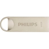 Philips Moon 64GB USB 2.0 Stick Ασημί