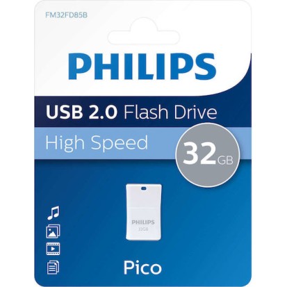 Philips Pico 32GB USB 2.0 Stick Γκρι