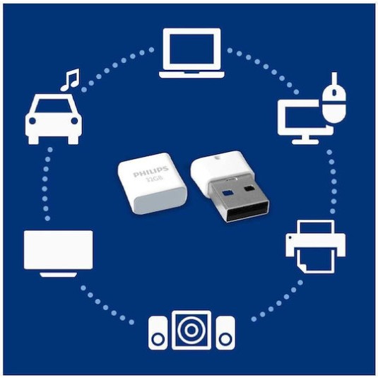 Philips Pico 32GB USB 2.0 Stick Γκρι