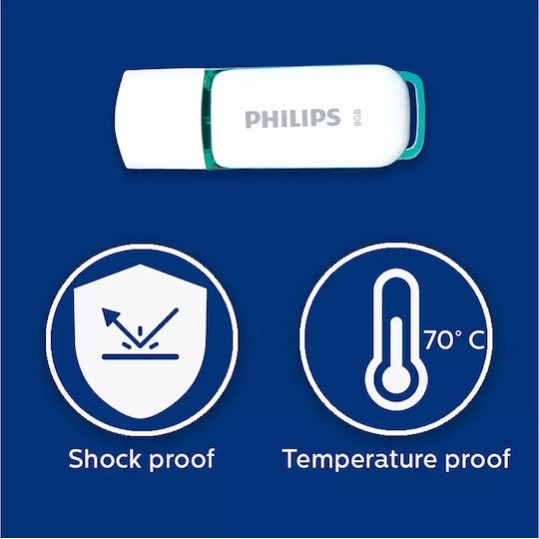 Philips Snow Edition 8GB USB 2.0 Stick Πράσινο