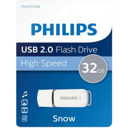 Philips Snow 32GB USB 2.0 Stick Λευκό