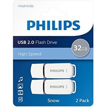 Philips Snow 32GB USB 2.0 Stick Γκρι