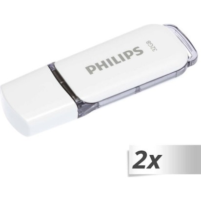 Philips Snow 32GB USB 2.0 Stick Γκρι