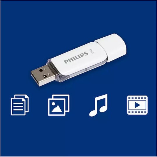 Philips Snow 32GB USB 2.0 Stick Γκρι