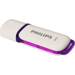 Philips Snow 64GB USB 2.0 Stick Μωβ
