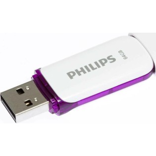 Philips Snow 64GB USB 2.0 Stick Μωβ
