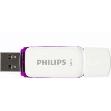 Philips Snow 64GB USB 2.0 Stick Μωβ