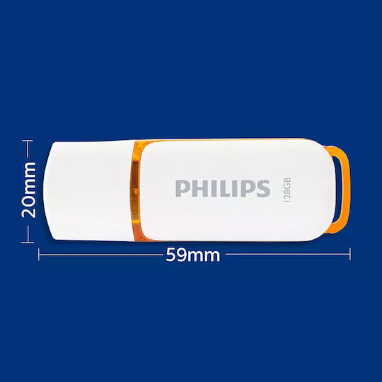 Philips Snow Edition 128GB USB 2.0 Stick Πορτοκαλί