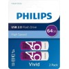Philips Vivid Edition 64GB USB 2.0 Stick Μωβ