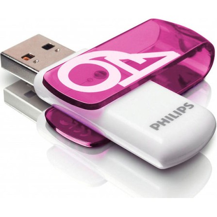 Philips Vivid Edition 64GB USB 2.0 Stick Μωβ