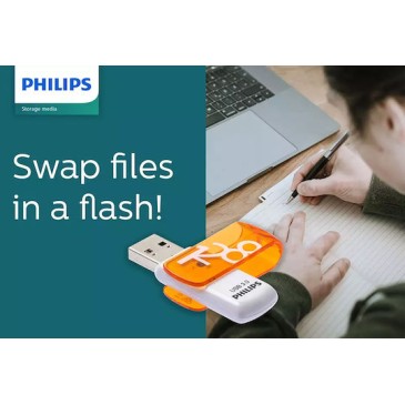 Philips Vivid Edition 128GB USB 2.0 Stick Πορτοκαλί