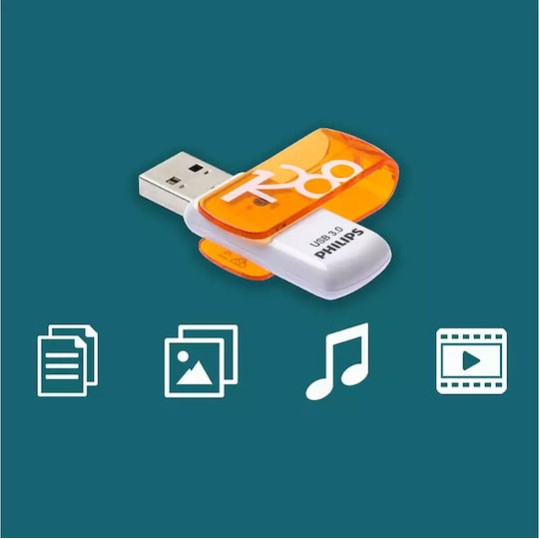 Philips Vivid Edition 128GB USB 2.0 Stick Πορτοκαλί